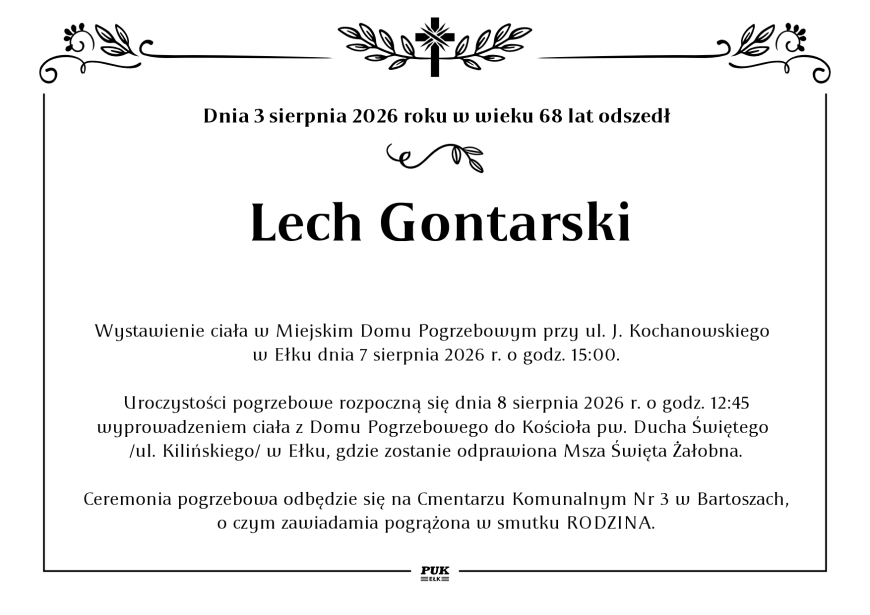 Lech Gontarski - nekrolog